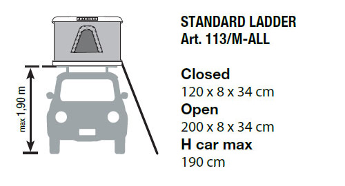 Hliníkový žebřík standard (max 190 cm)