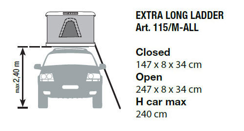 ŽEBŘÍK 4X4 EXTRA LONG místo standardního-doplatek